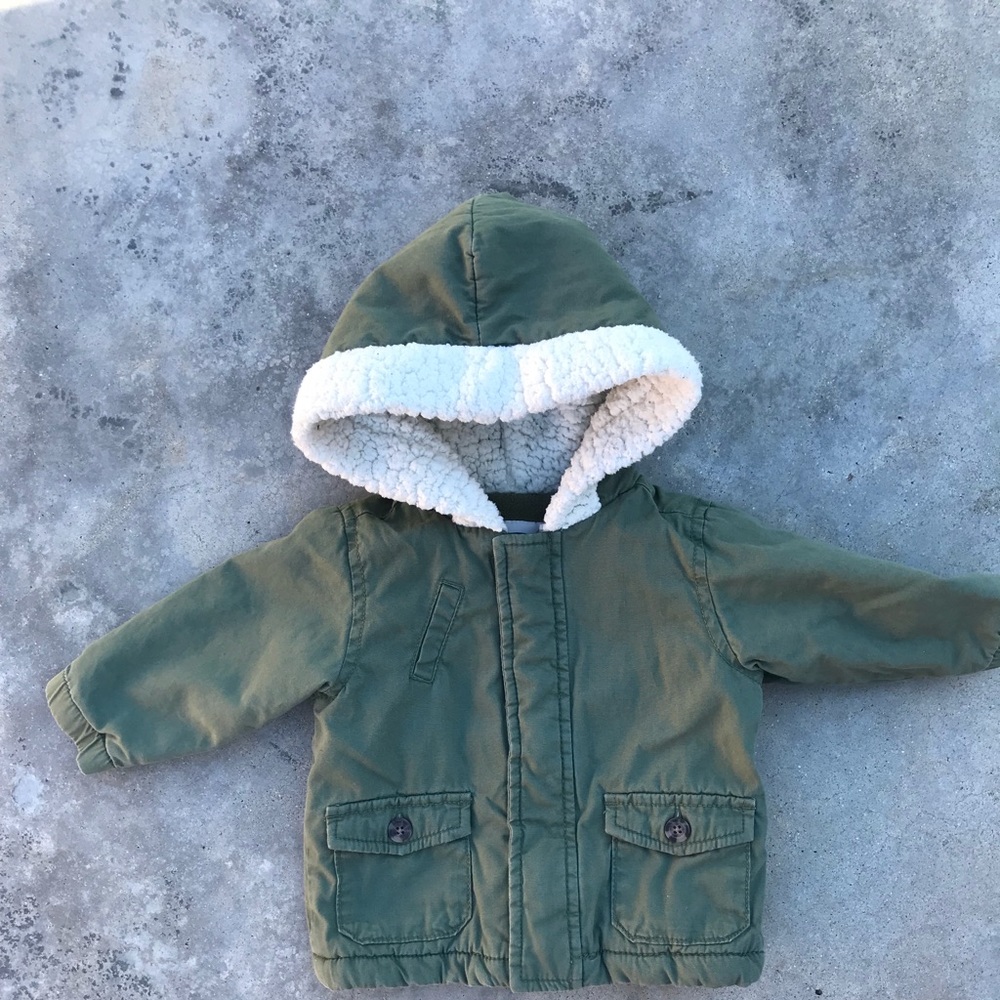 Winter baby boy hooded coat